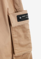 Pantalón cargo de corte relajado con doble cintura y bolsillos laterales | MWM [PS_COLORS:BEIGE]