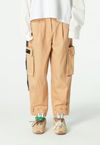 Pantalón cargo de corte relajado con doble cintura y bolsillos laterales | MWM [PS_COLORS:BEIGE]