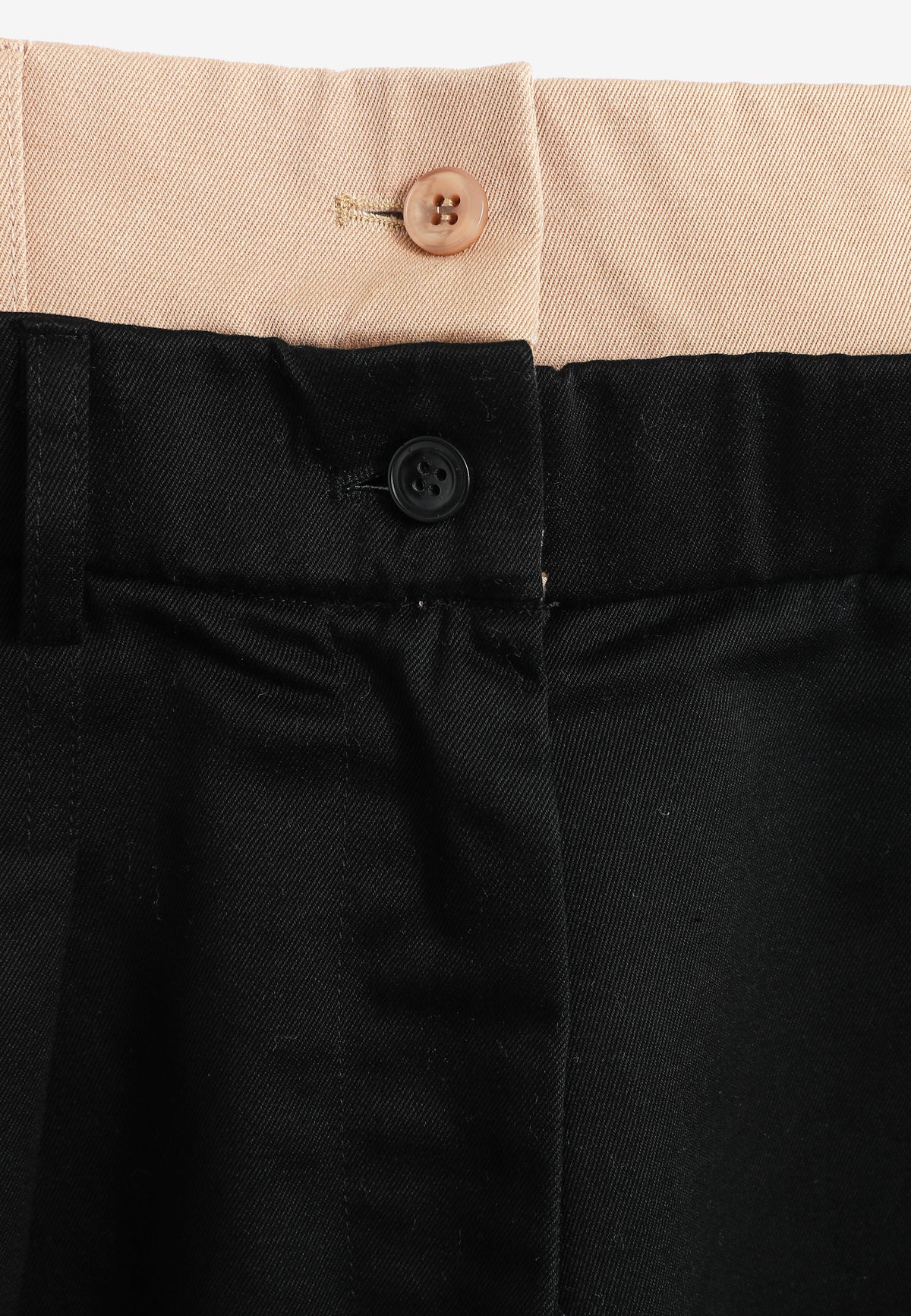 Pantalón cargo de corte relajado con doble cintura y bolsillos laterales | MWM [PS_COLORS:BLACK]