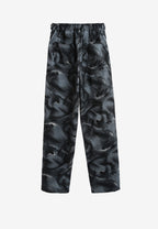 Pantalón de corte recto y relajado en jacquard de chenilla con brillo | MWM [PS_COLORS:BLACK]