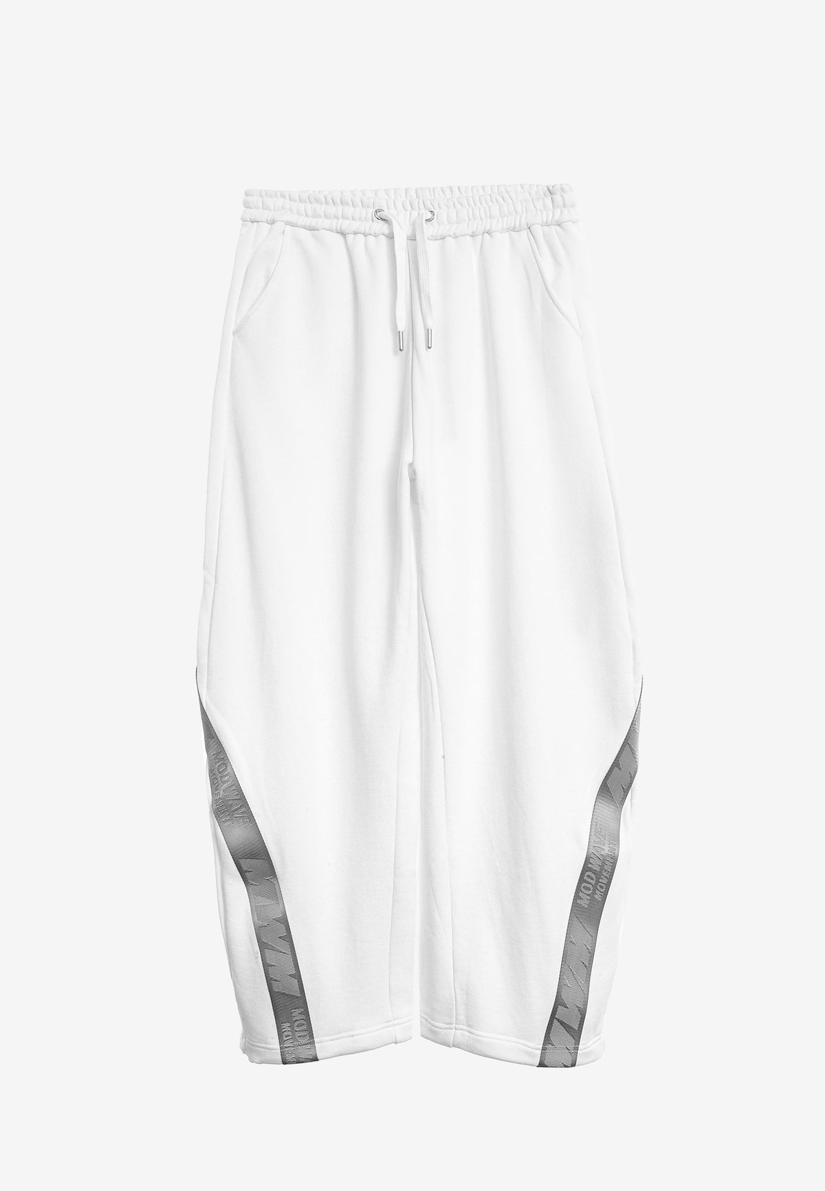 Pantalón barrel con cintas asimétricas MWM y bajos ajustables | MWM [PS_COLORS:WHITE]