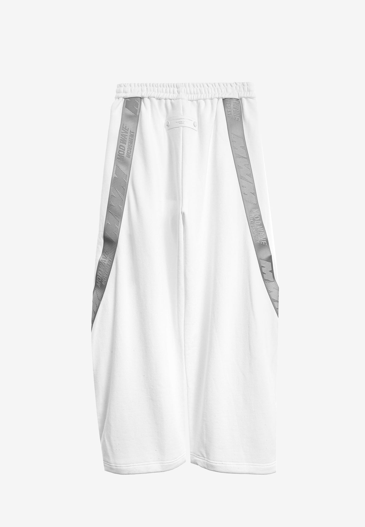 Pantalón barrel con cintas asimétricas MWM y bajos ajustables | MWM [PS_COLORS:WHITE]