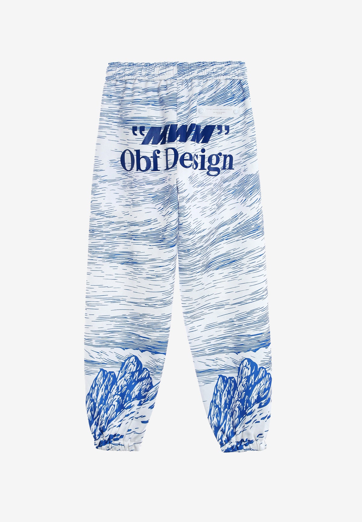 Pantalón jogger con paisaje alpino full-print y cintura elástica | MWM [PS_COLORS:BLUE]