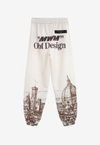 Pantalón jogger con paisaje alpino full-print y cintura elástica | MWM [PS_COLORS:BROWN]