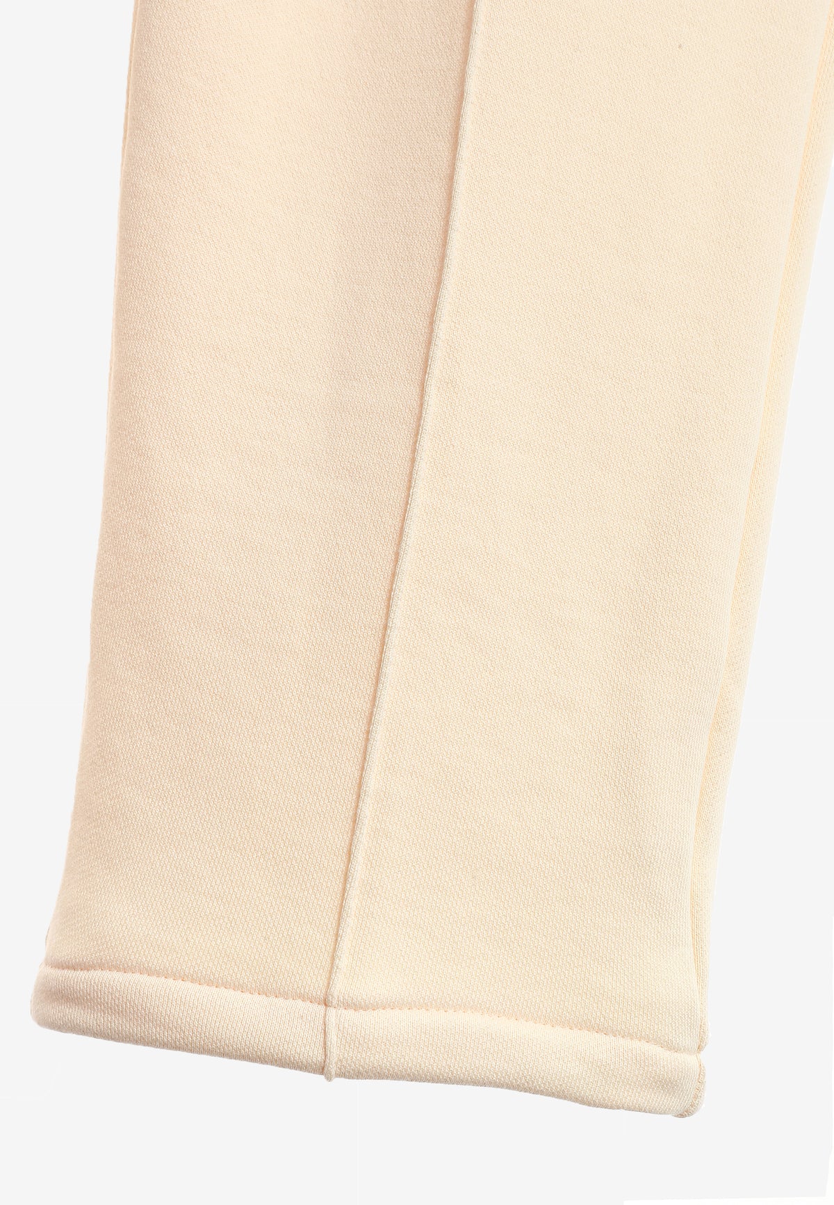 Pantalón basico de algodón de corte recto y relajado con cintura elástica | MWM [PS_COLORS:BEIGE]