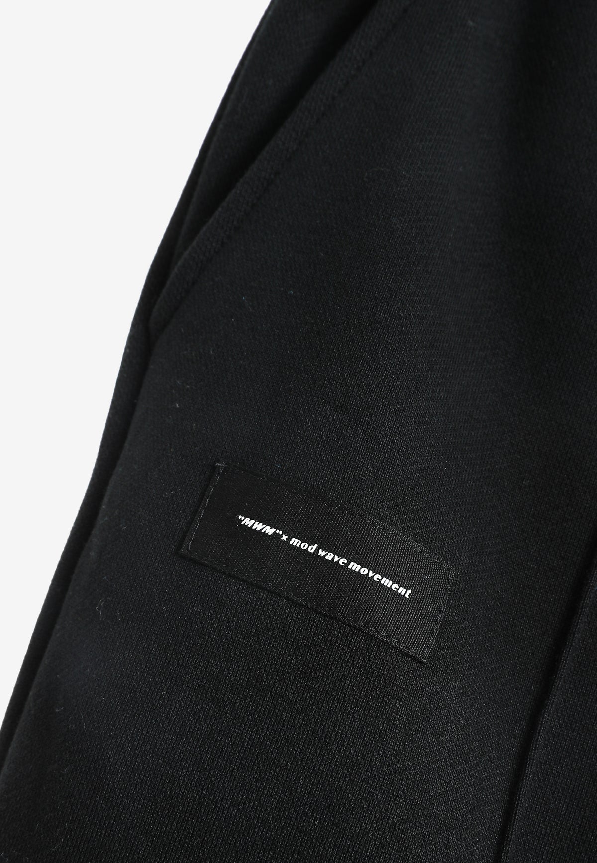 Pantalón basico de algodón de corte recto y relajado con cintura elástica | MWM [PS_COLORS:BLACK]