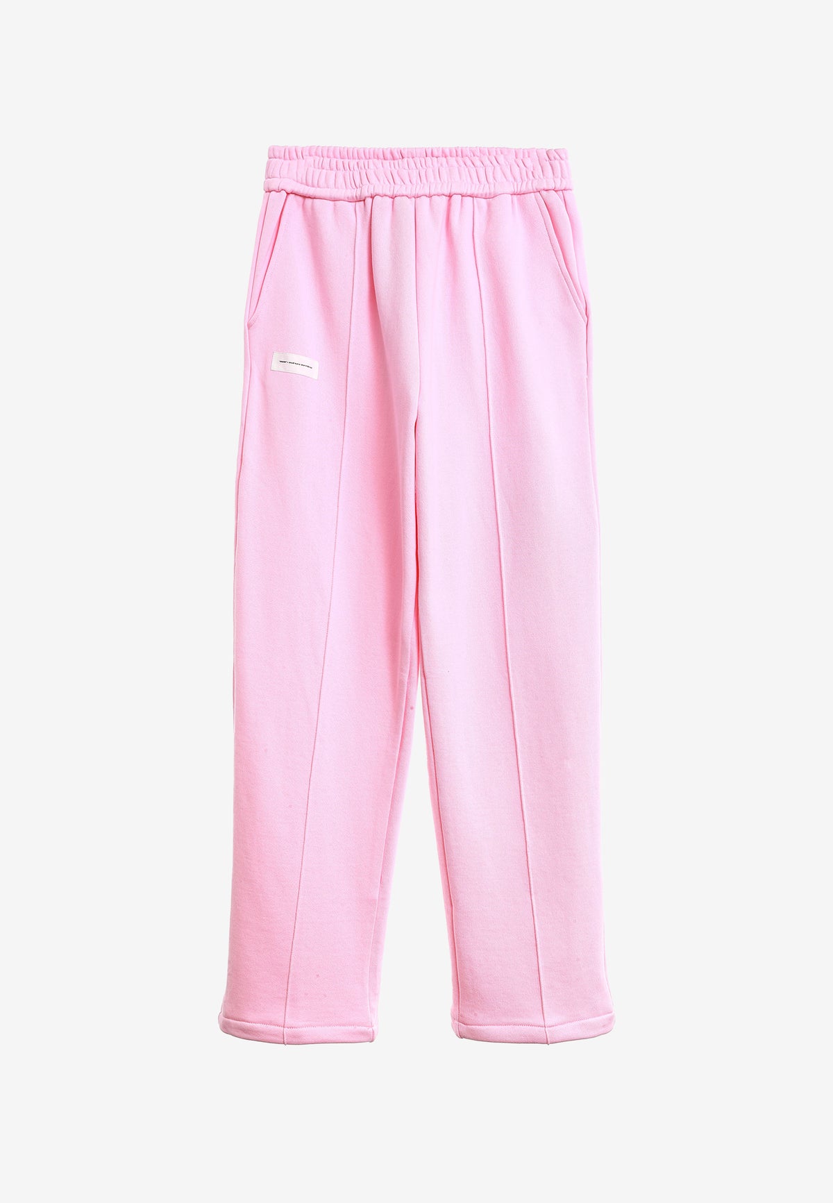 Pantalón basico de algodón de corte recto y relajado con cintura elástica | MWM [PS_COLORS:PINK]