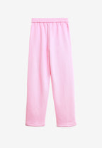 Pantalón basico de algodón de corte recto y relajado con cintura elástica | MWM [PS_COLORS:PINK]