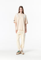 Pantalón jogger Wings con parches de estrellas y cadena lateral | MWM [PS_COLORS:BEIGE]
