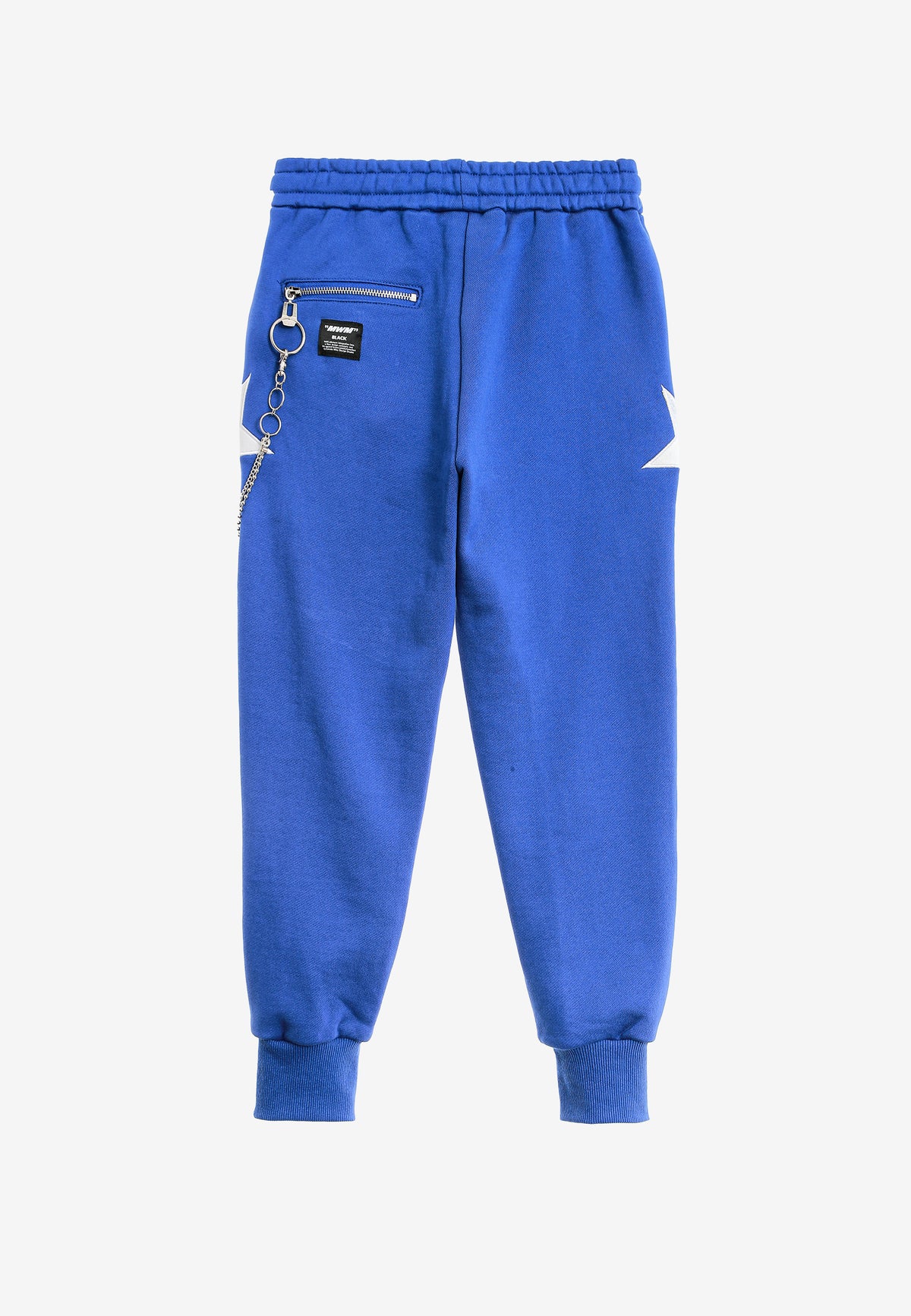 Pantalón jogger Wings con parches de estrellas y cadena lateral | MWM [PS_COLORS:BLUE]