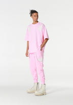 Pantalón jogger Wings con parches de estrellas y cadena lateral | MWM [PS_COLORS:PINK]
