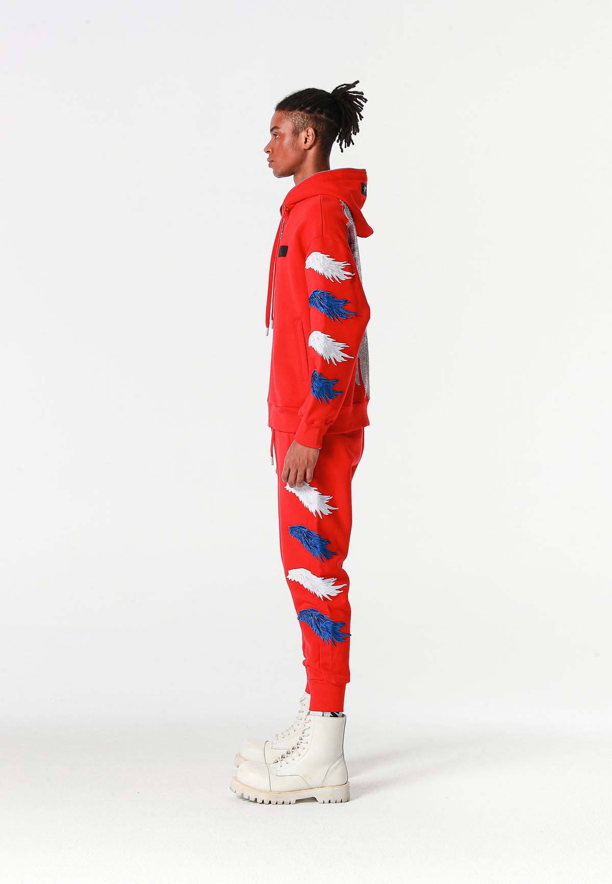 Pantalón jogger Wings con parches Mini Wings en los laterales | MWM [PS_COLORS:RED]