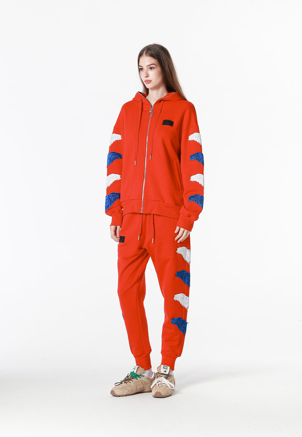 Pantalón jogger Wings con parches Mini Wings en los laterales | MWM [PS_COLORS:RED]