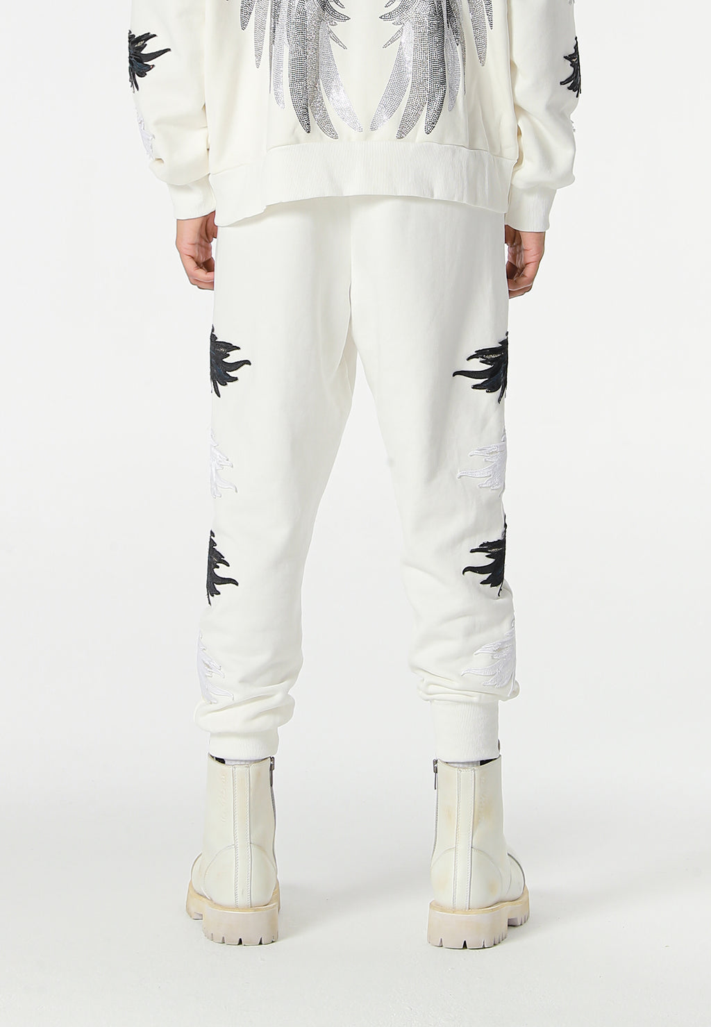 Pantalón jogger Wings con parches Mini Wings en los laterales | MWM [PS_COLORS:WHITE]