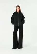 Chaqueta acolchada convertible en chaleco con mangas extraíbles y cuello alto | MWM [PS_COLORS:BLACK]