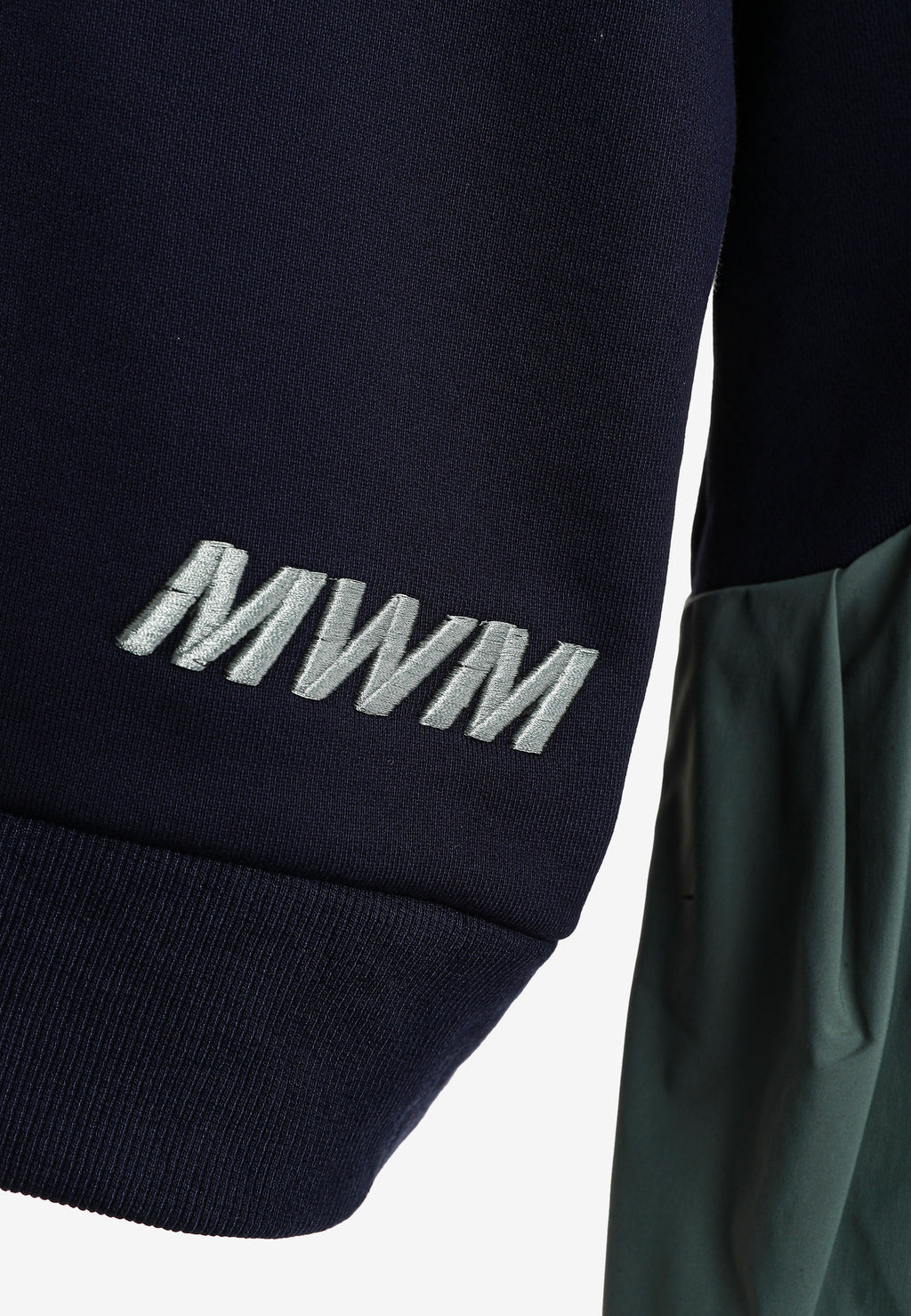Sudadera corta y relajada con cuello en pico y mangas globo | MWM [PS_COLORS:NAVY]