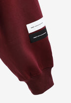 Sudadera con capucha, cremallera frontal, mangas globo y tachuelas metálicas | MWM [PS_COLORS:BURGUNDY]