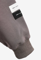 Sudadera con capucha, cremallera frontal, mangas globo y tachuelas metálicas | MWM [PS_COLORS:GREY]
