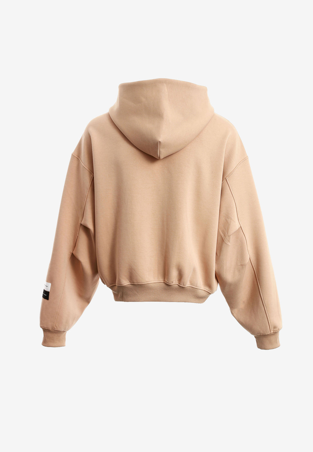 Sudadera con capucha, cremallera frontal y mangas globo | MWM [PS_COLORS:BEIGE]