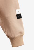 Sudadera con capucha, cremallera frontal y mangas globo | MWM [PS_COLORS:BEIGE]