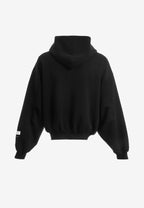 Sudadera con capucha, cremallera frontal y mangas globo | MWM [PS_COLORS:BLACK]