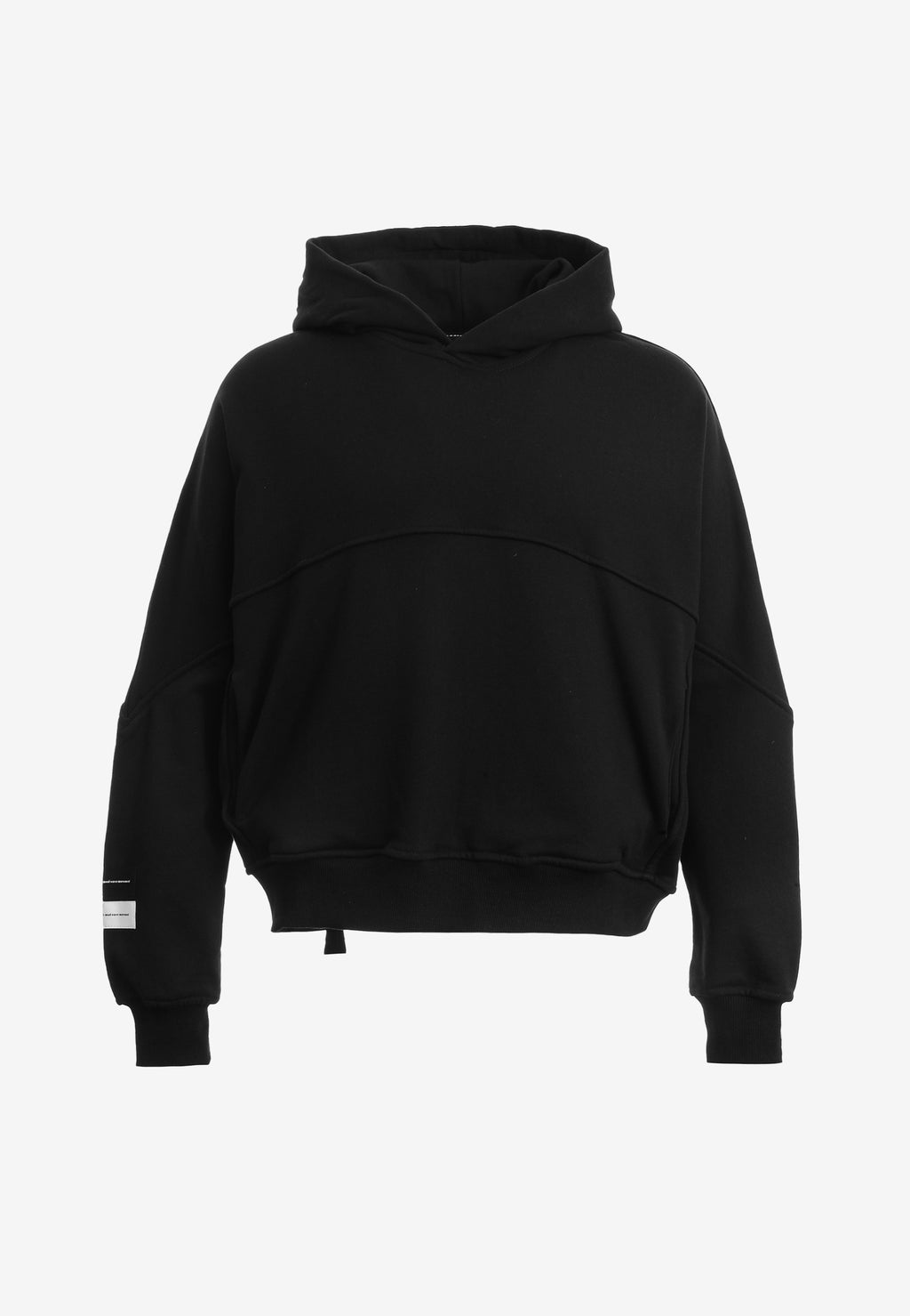 Sudadera con capucha corta lavada con bordado Mod Wave Movement en los hombros | MWM [PS_COLORS:BLACK]
