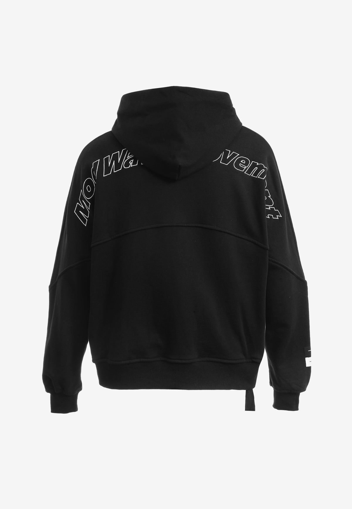 Sudadera con capucha corta lavada con bordado Mod Wave Movement en los hombros | MWM [PS_COLORS:BLACK]