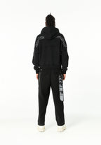 Sudadera con capucha corta lavada con bordado Mod Wave Movement en los hombros | MWM [PS_COLORS:BLACK]