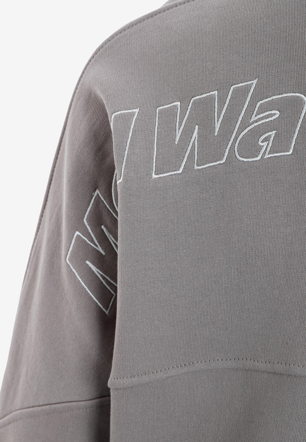 Sudadera con capucha corta lavada con bordado Mod Wave Movement en los hombros | MWM [PS_COLORS:GREY]