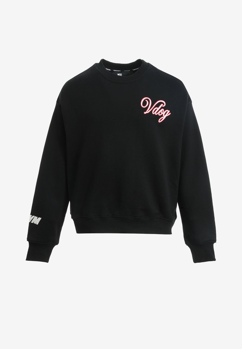 Sudadera Vanguard Dogs VDOG corta con bulldog y aplicaciones efecto piel en la espalda | MWM [PS_COLORS:BLACK]