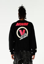 Sudadera Vanguard Dogs VDOG corta con bulldog y aplicaciones efecto piel en la espalda | MWM [PS_COLORS:BLACK]