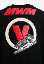 Sudadera Vanguard Dogs VDOG corta con bulldog y aplicaciones efecto piel en la espalda | MWM [PS_COLORS:BLACK]