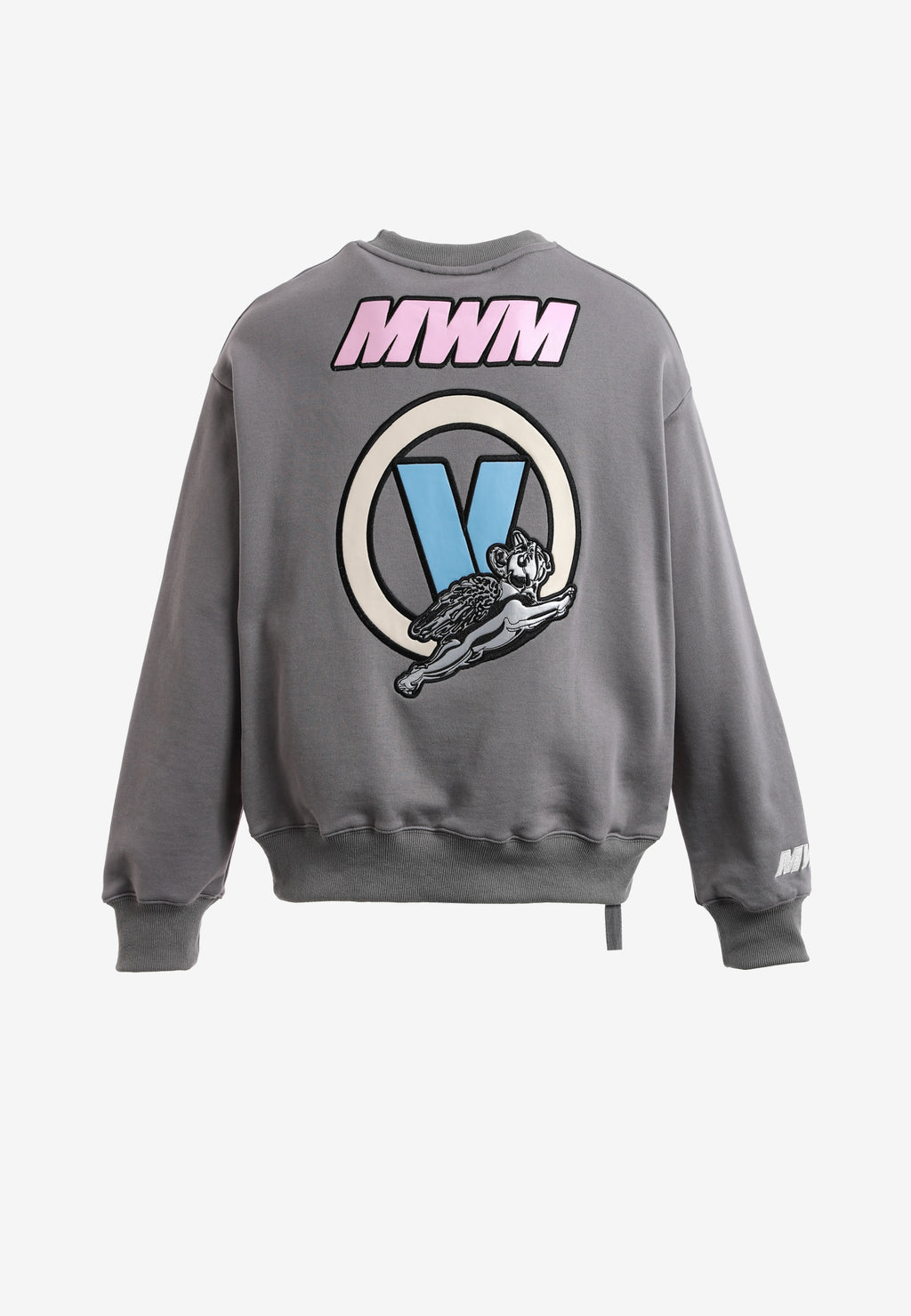 Sudadera Vanguard Dogs VDOG corta con bulldog y aplicaciones efecto piel en la espalda | MWM [PS_COLORS:GREY]