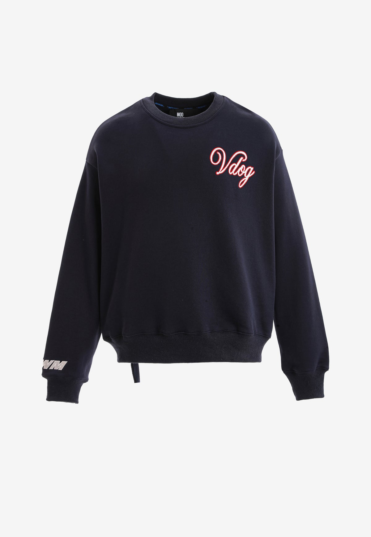 Sudadera Vanguard Dogs VDOG corta con bulldog y aplicaciones efecto piel en la espalda | MWM [PS_COLORS:NAVY]