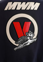 Sudadera Vanguard Dogs VDOG corta con bulldog y aplicaciones efecto piel en la espalda | MWM [PS_COLORS:NAVY]