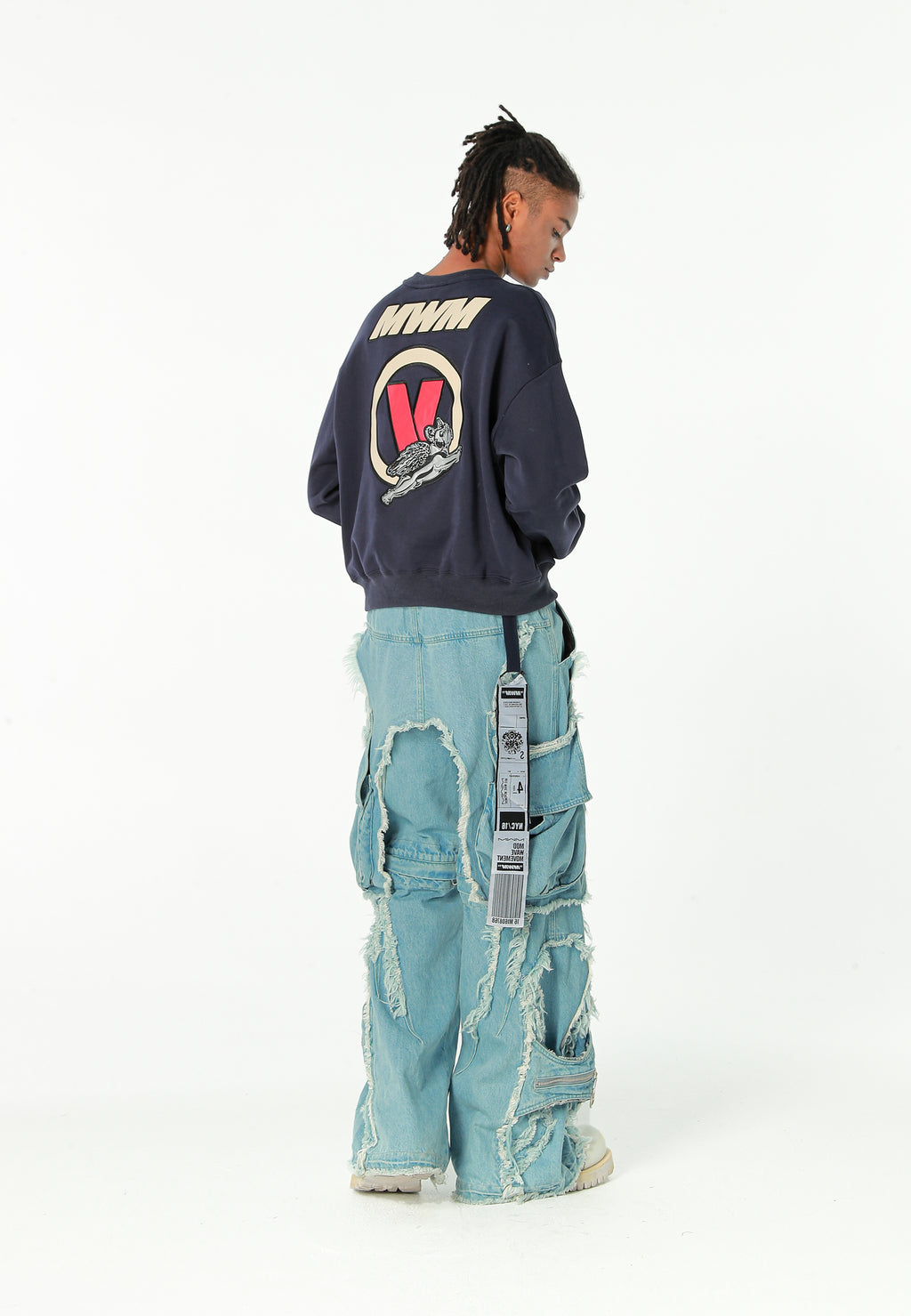 Sudadera Vanguard Dogs VDOG corta con bulldog y aplicaciones efecto piel en la espalda | MWM [PS_COLORS:NAVY]