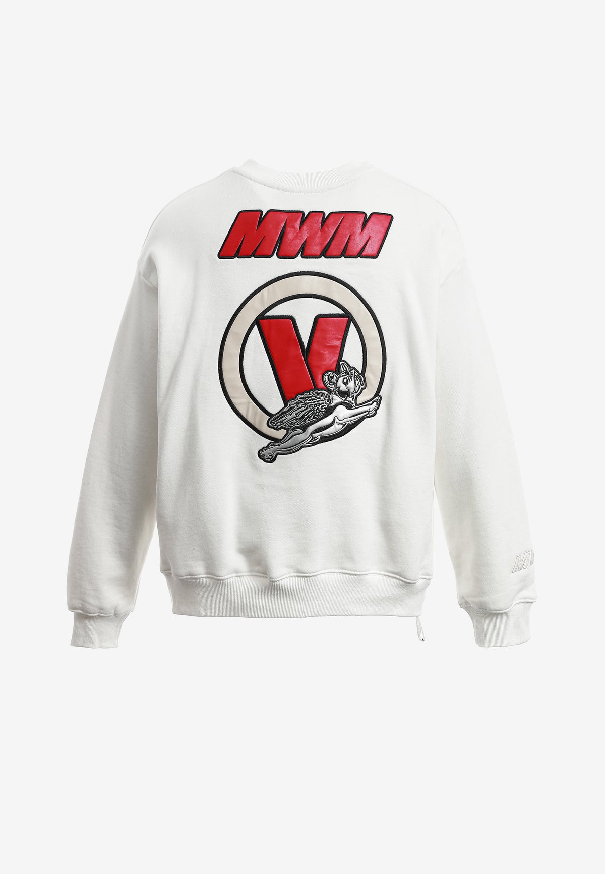 Sudadera Vanguard Dogs VDOG corta con bulldog y aplicaciones efecto piel en la espalda | MWM [PS_COLORS:WHITE]