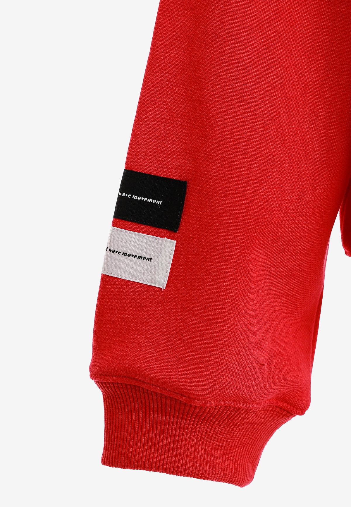 Sudadera con capucha TEDDY corta con parche Teddy de peluche en la espalda | MWM [PS_COLORS:RED]
