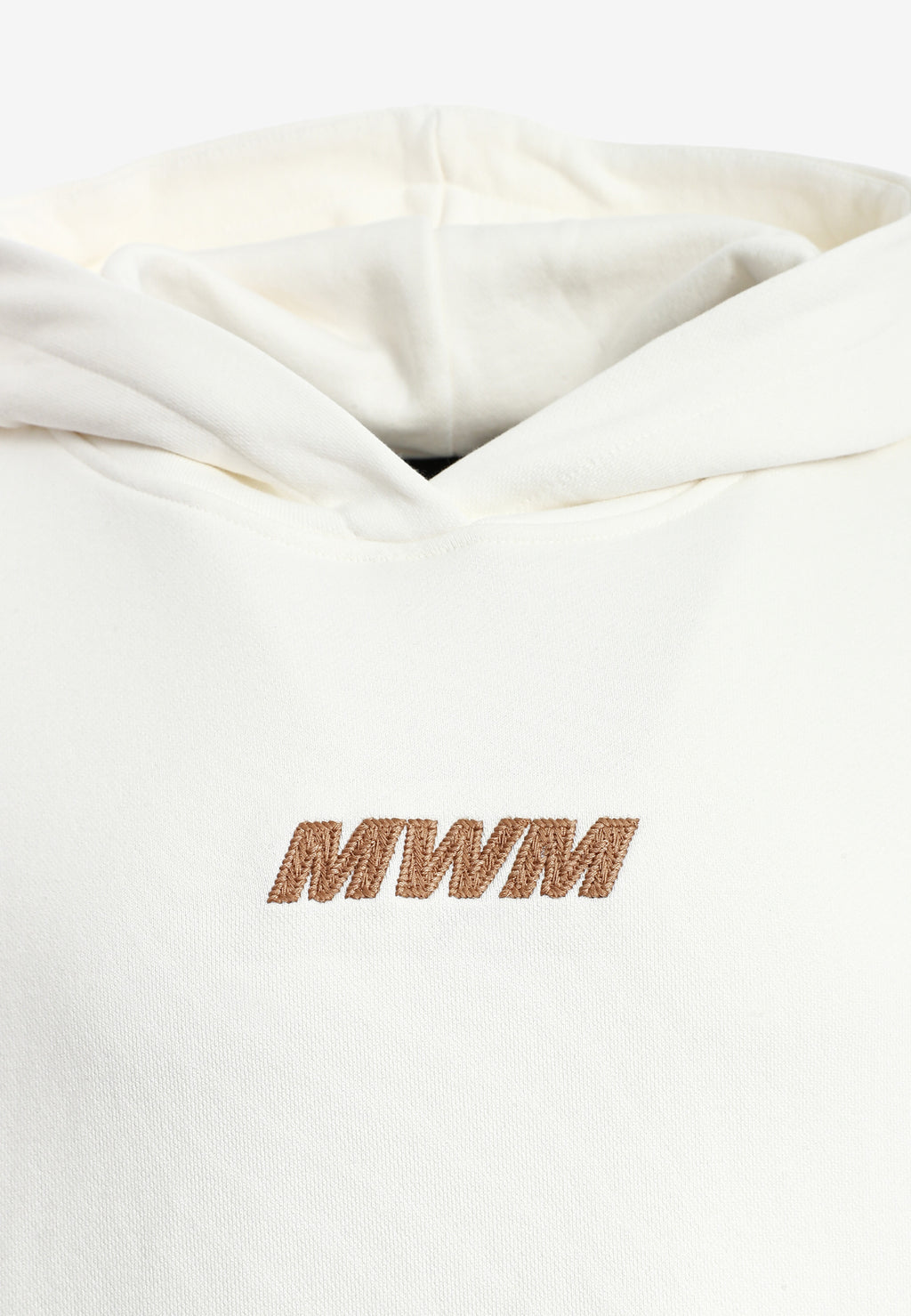 Sudadera con capucha TEDDY corta con parche Teddy de peluche en la espalda | MWM [PS_COLORS:WHITE]