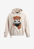 Sudadera con capucha con parche Teddy de canvas en el frontal | MWM [PS_COLORS:BEIGE]
