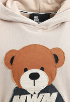Sudadera con capucha con parche Teddy de canvas en el frontal | MWM [PS_COLORS:BEIGE]