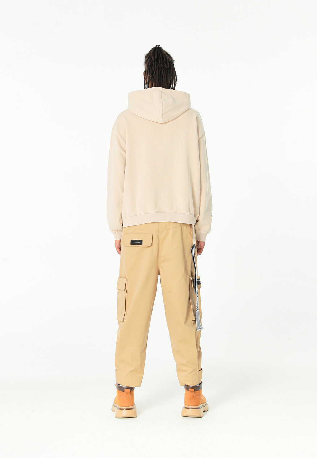 Sudadera con capucha con parche Teddy de canvas en el frontal | MWM [PS_COLORS:BEIGE]