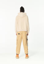 Sudadera con capucha con parche Teddy de canvas en el frontal | MWM [PS_COLORS:BEIGE]