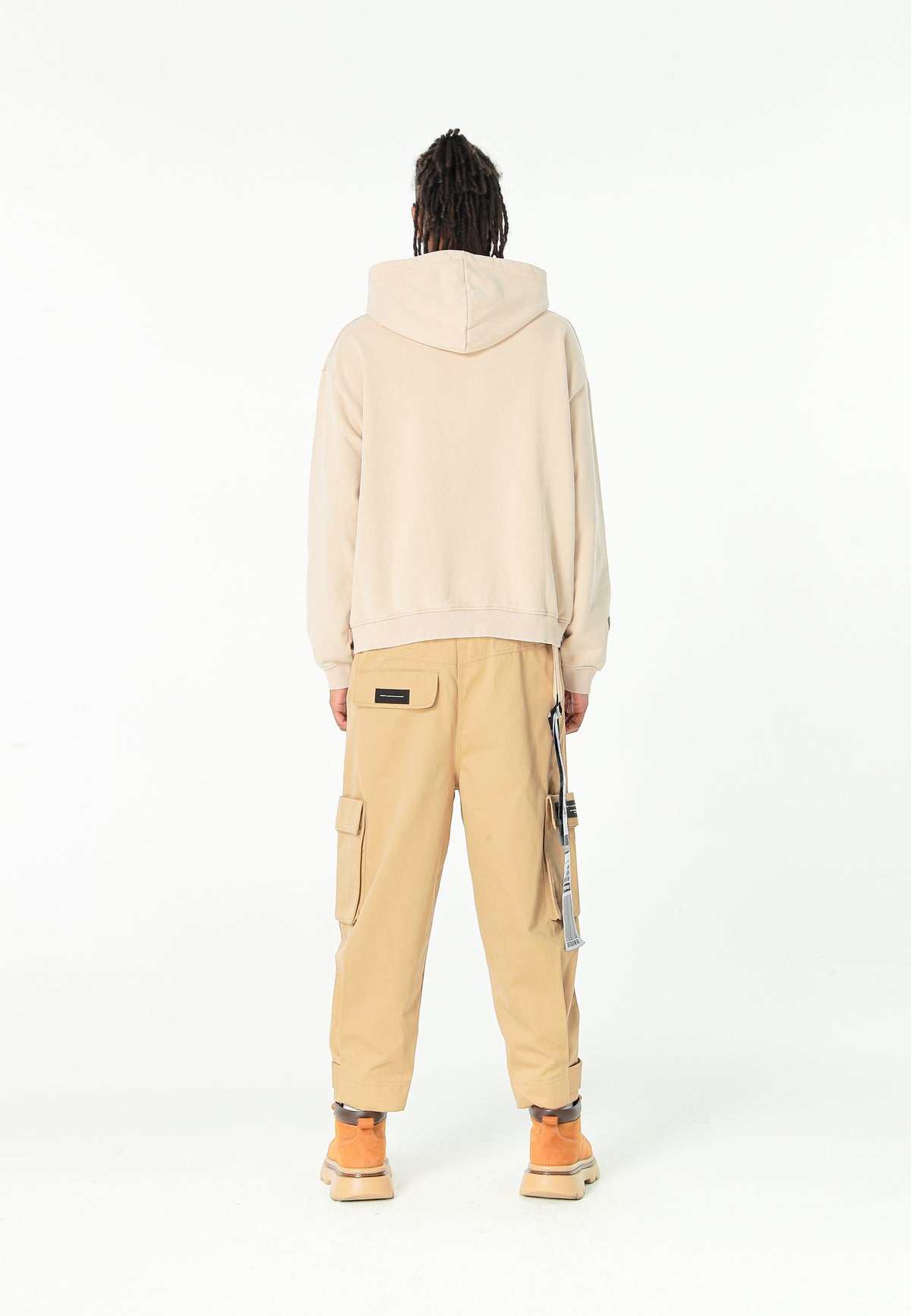 Sudadera con capucha con parche Teddy de canvas en el frontal | MWM [PS_COLORS:BEIGE]