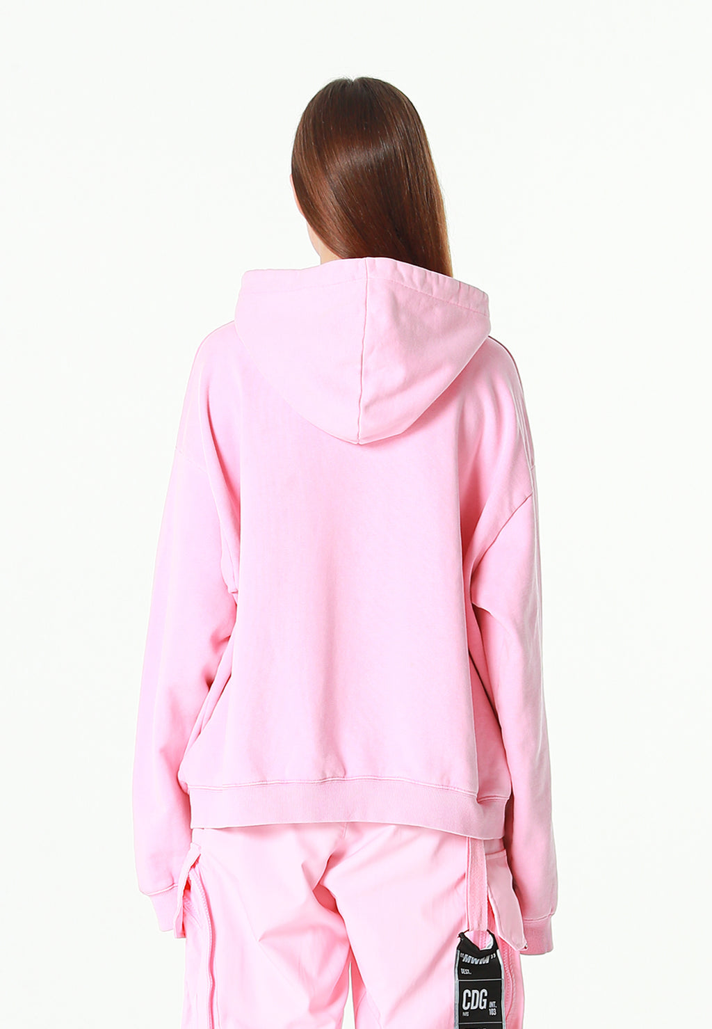 Sudadera con capucha con parche Teddy de canvas en el frontal | MWM [PS_COLORS:PINK]