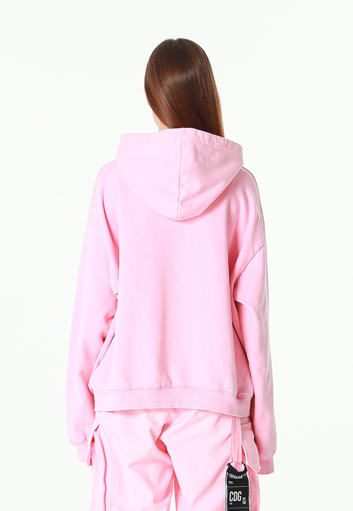 Sudadera con capucha con parche Teddy de canvas en el frontal | MWM [PS_COLORS:PINK]