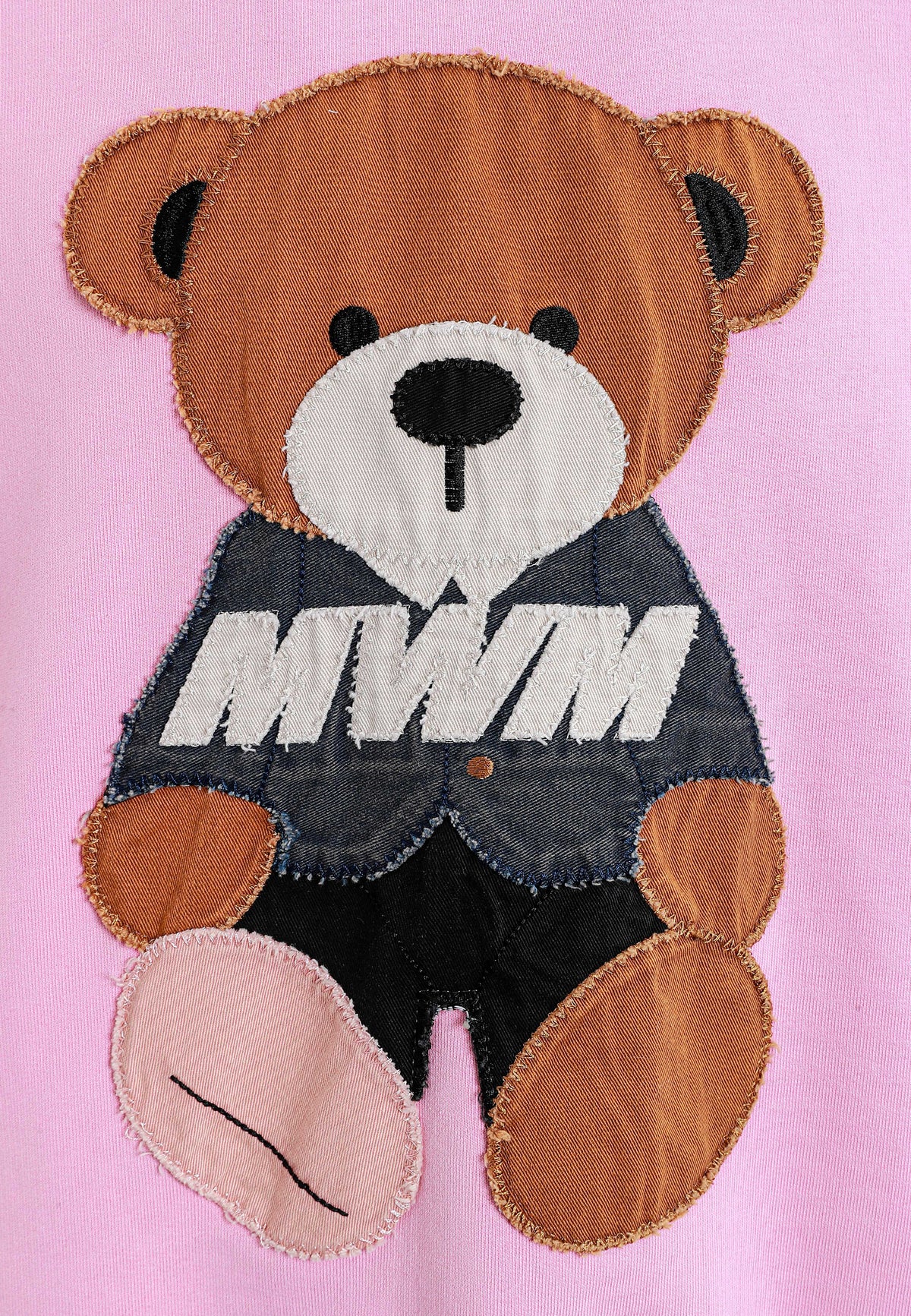 Sudadera con capucha con parche Teddy de canvas en el frontal | MWM [PS_COLORS:PINK]