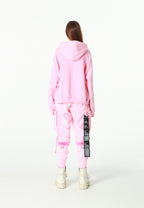Sudadera con capucha con parche Teddy de canvas en el frontal | MWM [PS_COLORS:PINK]