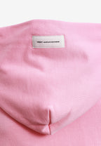 Sudadera corta con capucha de mujer TEDDY Mike Bag con gran parche frontal y detalles en mangas | MWM [PS_COLORS:PINK]