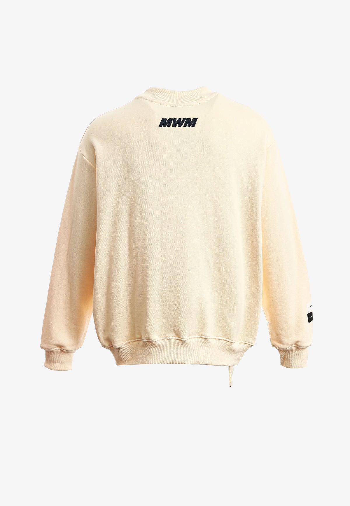 Sudadera TEDDY de corte relajado con print patchwork 3D en el frontal | MWM [PS_COLORS:BEIGE]